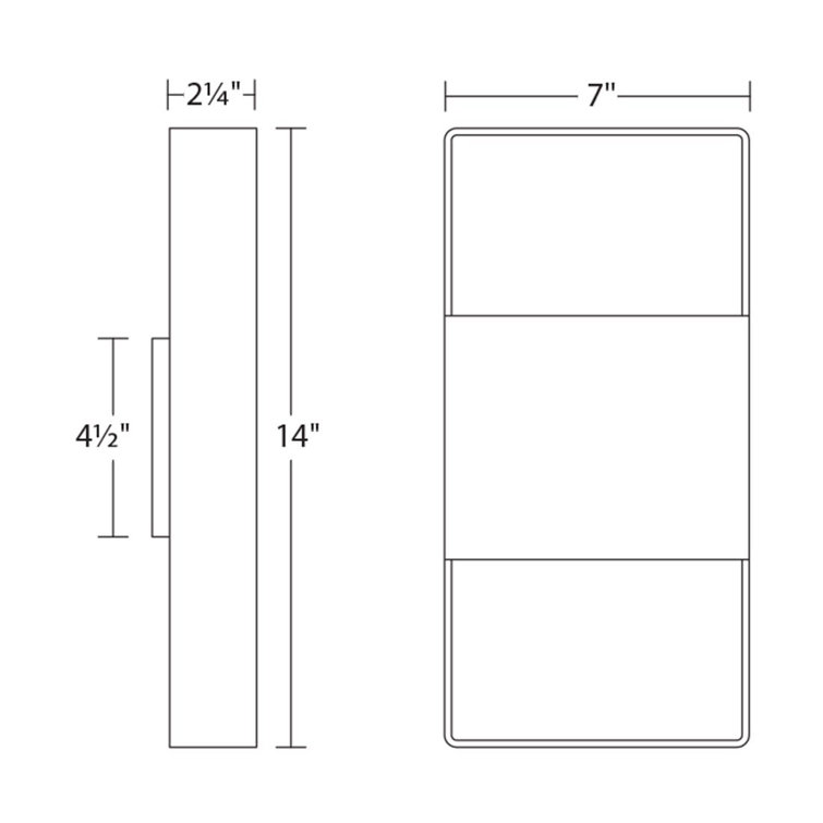 Light Frames 14'' Bronze and White LED Wall Sconce