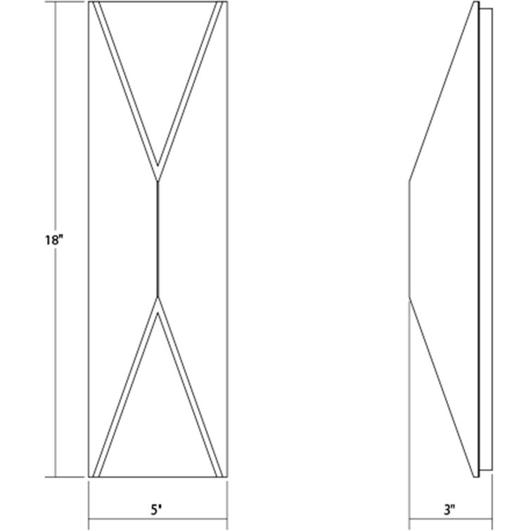 Prisma Textured Gray 18" LED Aluminum Wall Sconce