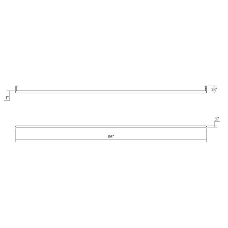 Satin White 96'' Dimmable Outdoor LED Bath Bar