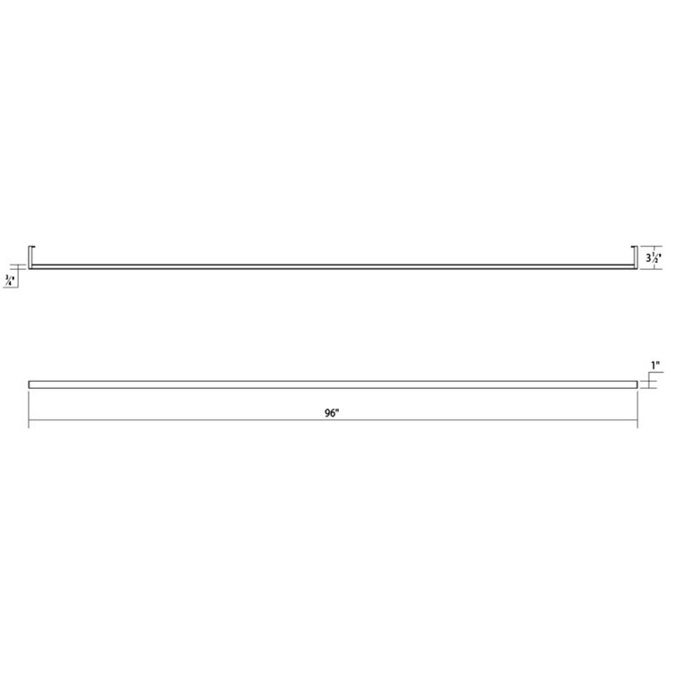 Sleek 96" Black Thin-Line LED Outdoor Wall Bar