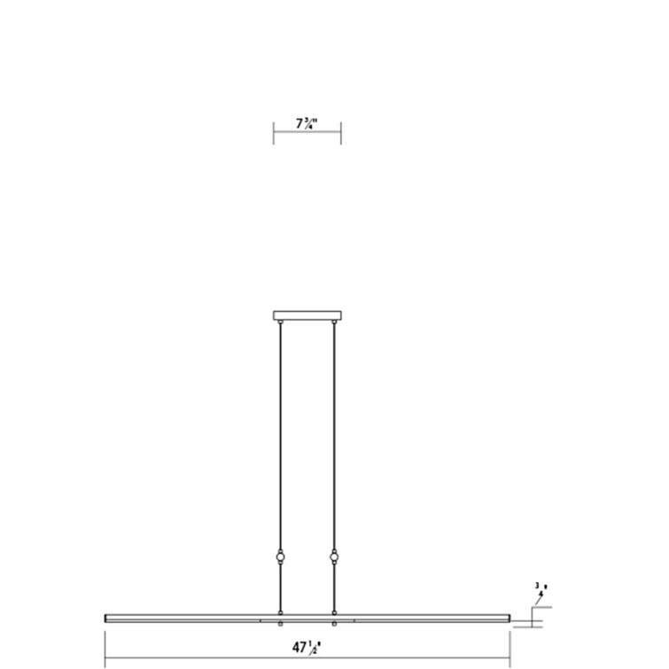 Satin White Tik-Tak 47.5" Aluminum LED Pendant Light
