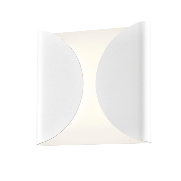 Art Deco Inspired 8'' Bronze and White LED Wall Sconce