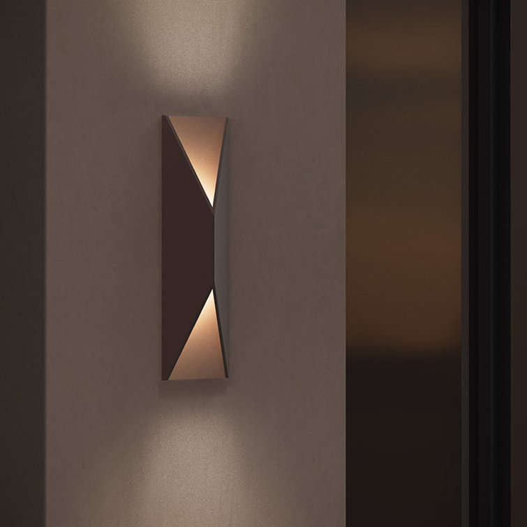Prisma Textured Bronze LED Wall Sconce, Dimmable 11"x11"