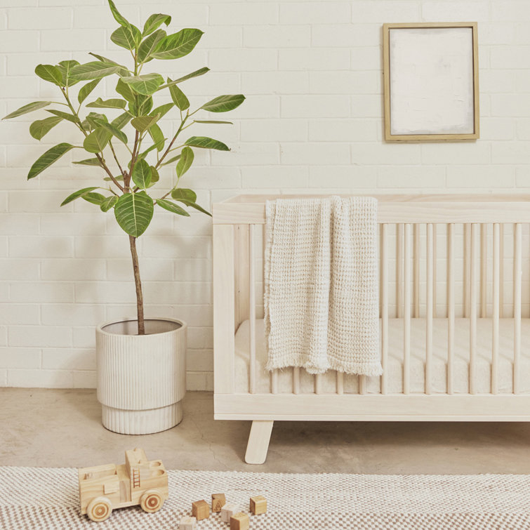 Hudson 3-in-1 Convertible Crib with Toddler Bed Conversion, Washed Natural