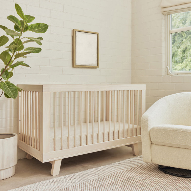Hudson 3-in-1 Convertible Crib with Toddler Bed Conversion, Washed Natural