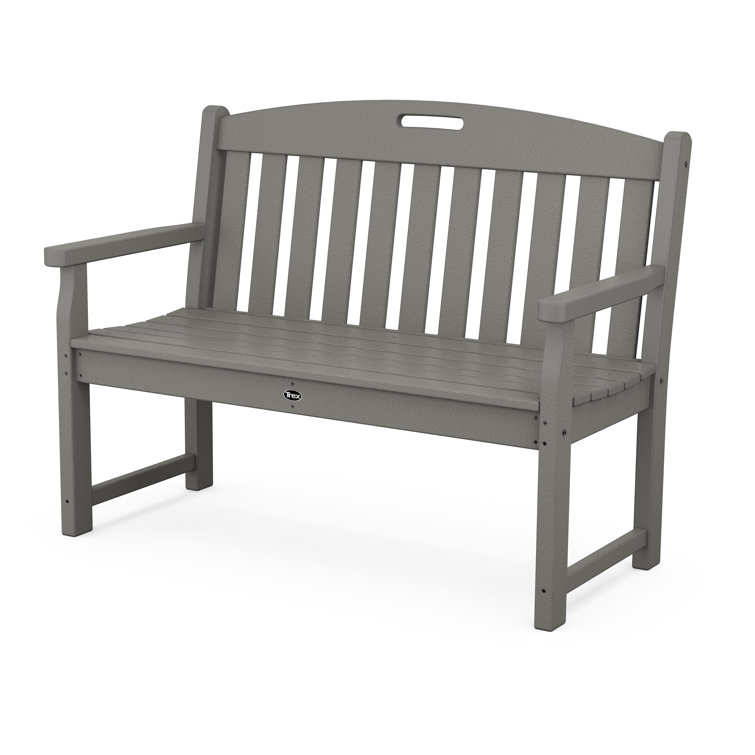 Stepping Stone Gray HDPE Outdoor Garden Bench