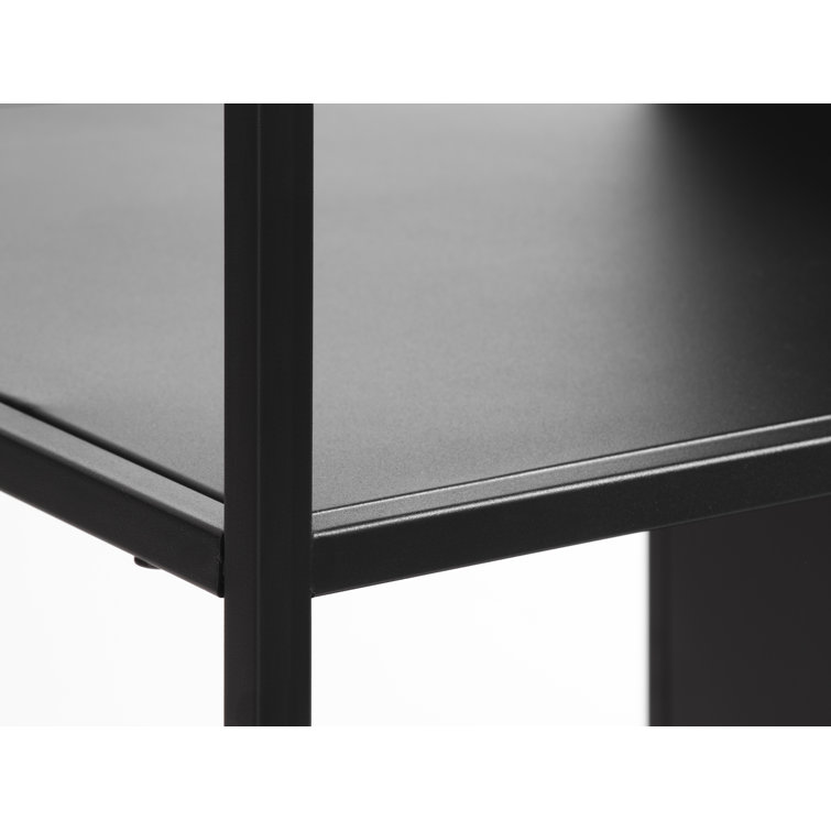 Black Steel 3-Door Adjustable Shelving Storage Cabinet