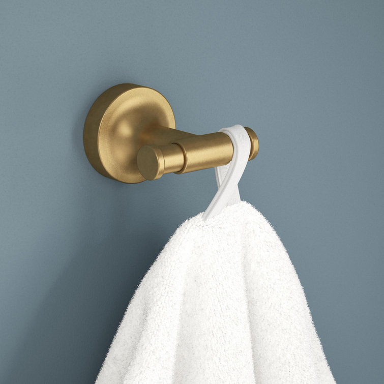 Satin Gold Matte Finish Double Wall Mount Towel Hook