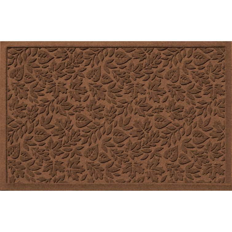 Dark Brown Rubber Outdoor Fall Day Door Mat