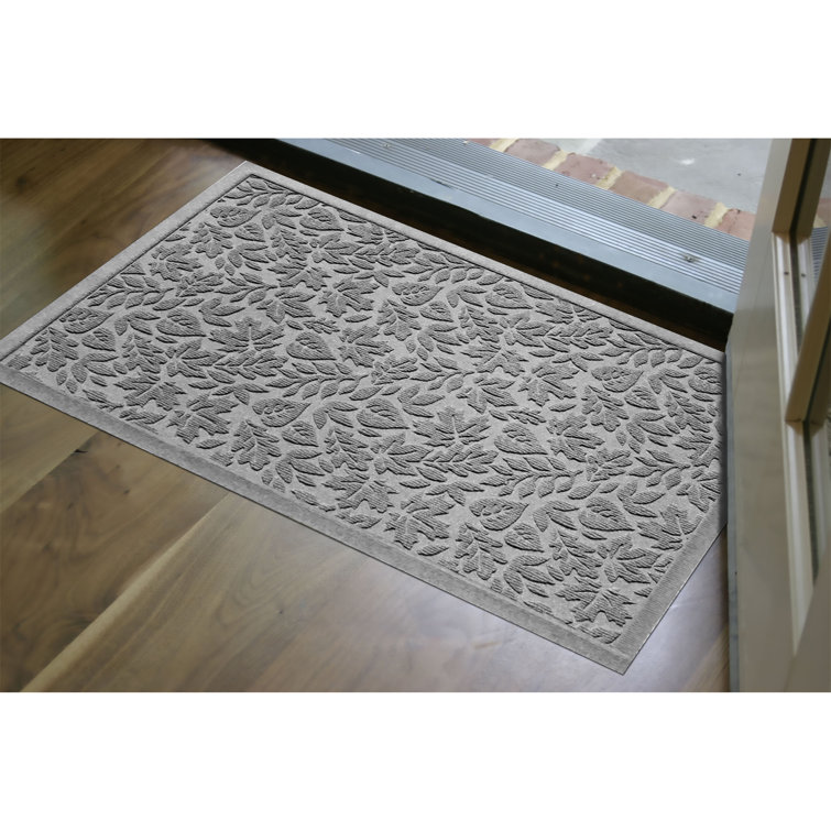 Medium Gray Rubber Outdoor Fall Day Door Mat