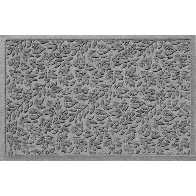 Medium Gray Rubber Outdoor Fall Day Door Mat