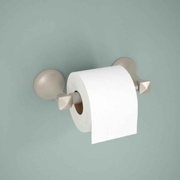 Esato Brushed Nickel Wall Mount Spring-Loaded Toilet Paper Holder