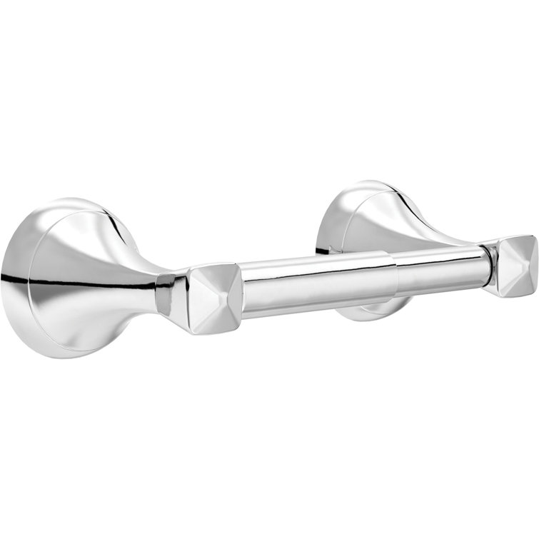 Esato Polished Chrome Wall Mounted Spring-Loaded Toilet Paper Holder