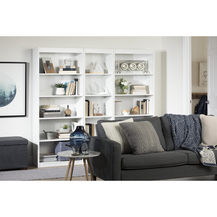 Pure White Adjustable 5-Shelf Kids' Bookcase