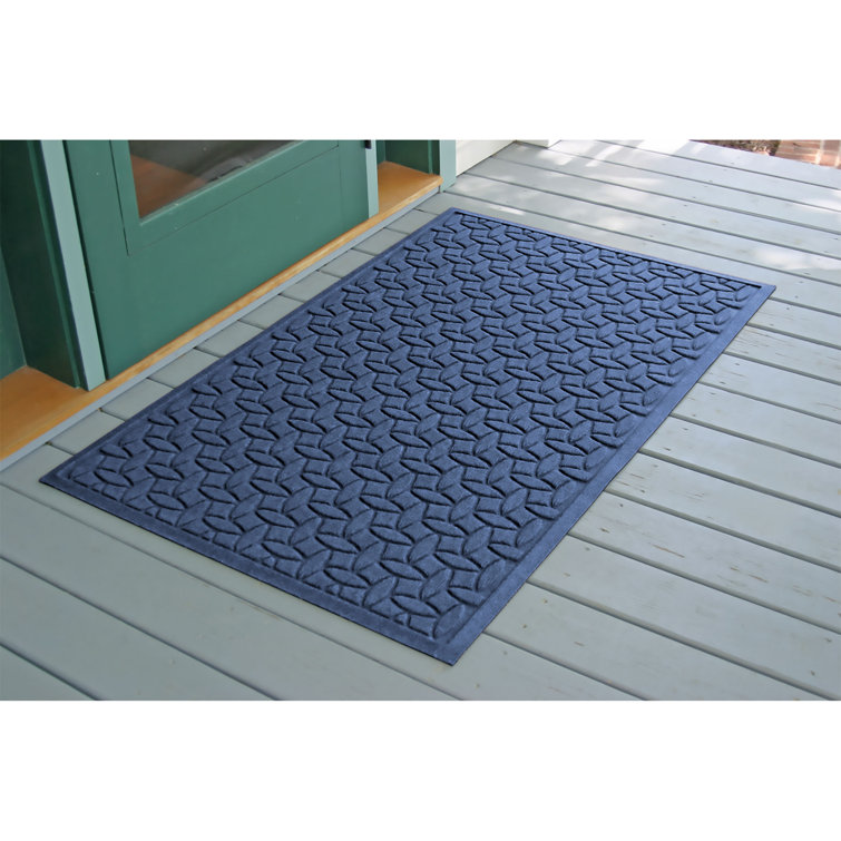 Navy Blue Non-Slip Polypropylene Outdoor Door Mat 3' x 5'