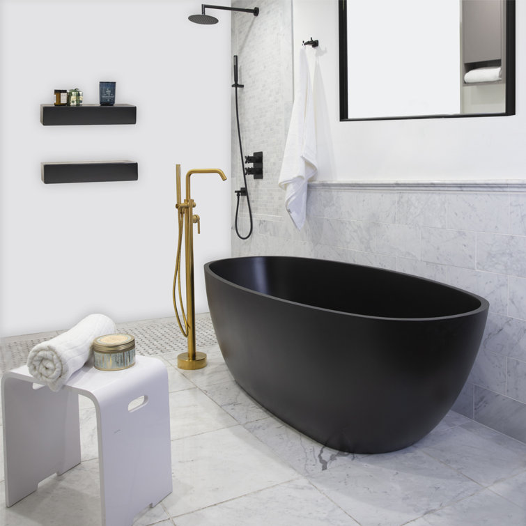 Polished Nickel Freestanding Tub Filler with Diverter
