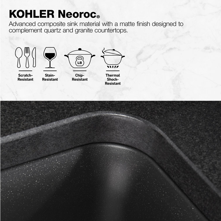 Kennon Matte Black 33" Double Basin Drop-In Kitchen Sink