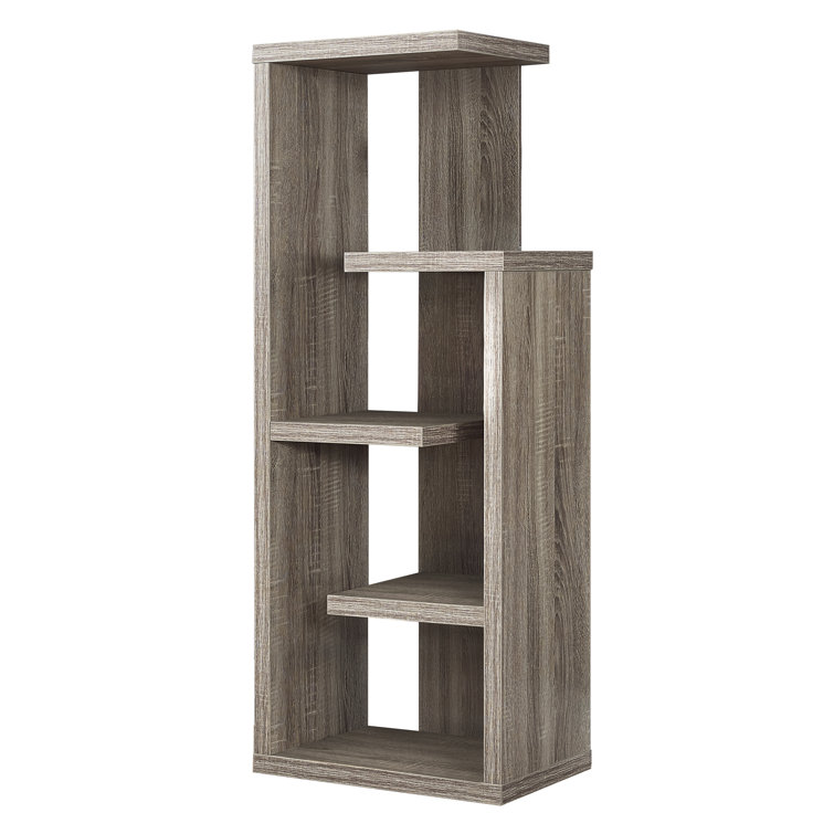 Dark Taupe 48" 5-Tier Stackable Wood-Look Bookcase