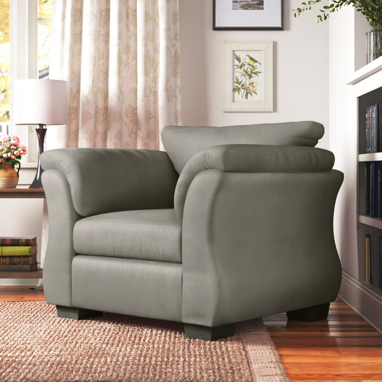 Cobblestone Contemporary Flared Wood Accent Chair