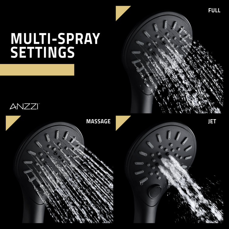 Matte Black Dual Shower Head with Magnetic Diverter
