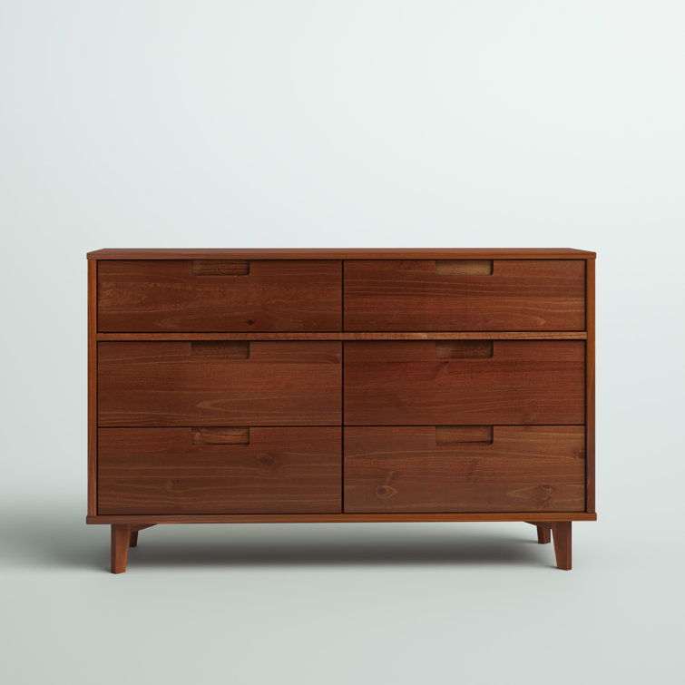 Mid-Century Modern Walnut Dresser with Deep Storage Drawers