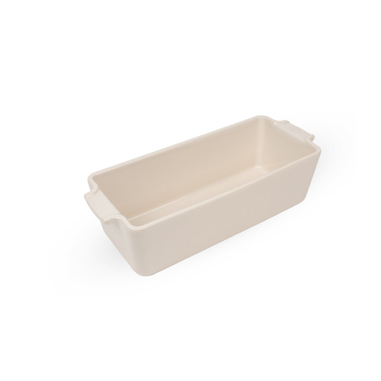 Ecru Ceramic Rectangular Non-stick Loaf Pan, 14 in