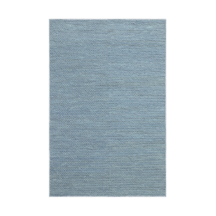 Juniper Light Blue Handmade Braided Wool 8' x 10' Area Rug