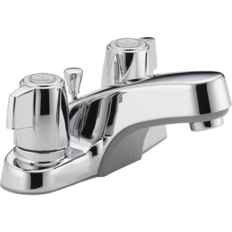 Chrome Centerset Bathroom Faucet with Brass Lever Handles