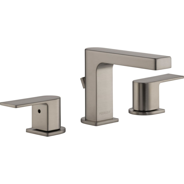Xander Brushed Nickel Widespread Bathroom Faucet with Drain