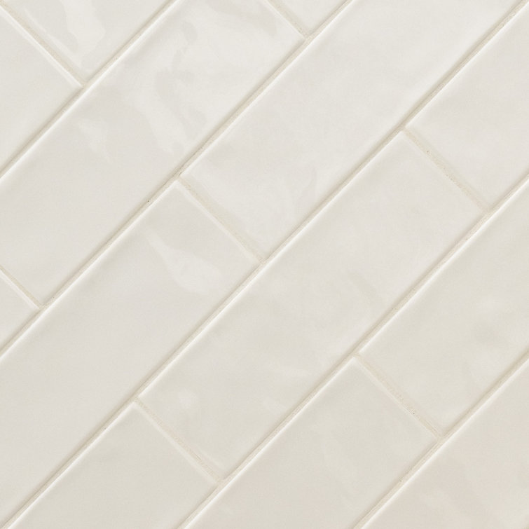 Urbano Crema Glossy 4'' x 12'' Ceramic Subway Wall Tile