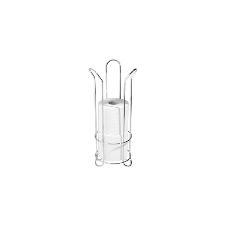 Classico Silver Steel Tulip Design Freestanding Toilet Paper Holder