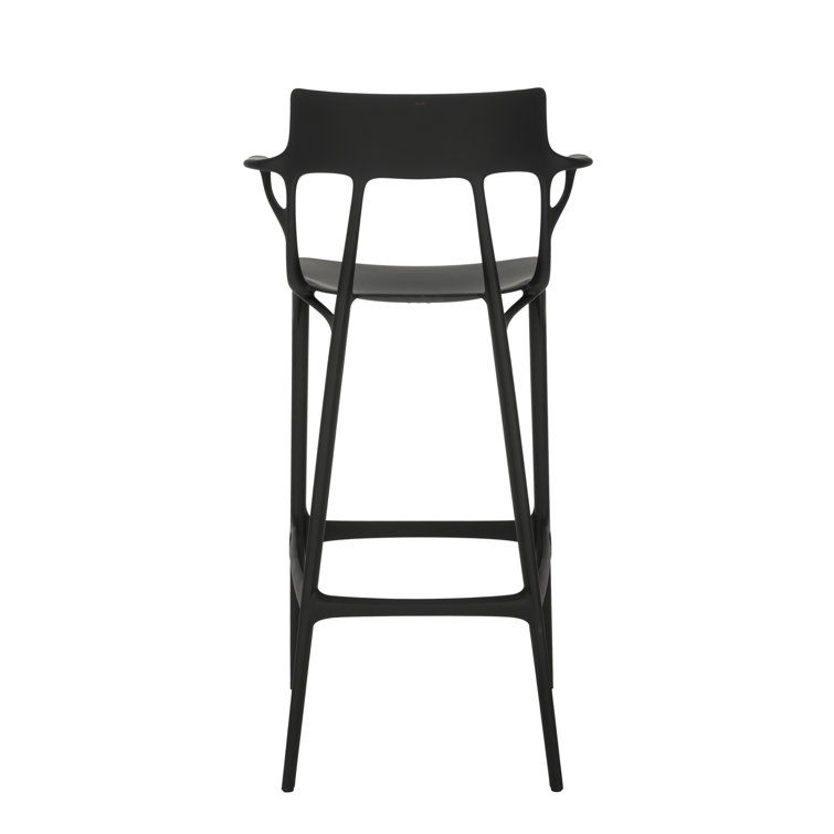 Eco-Friendly A.I. Philippe Starck Recycled Black Bar Stool