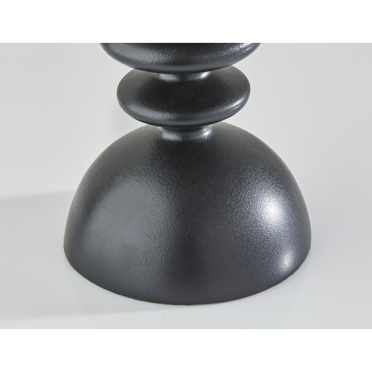 Jamie Black Matte Buffet Lamp with Taupe Drum Shade
