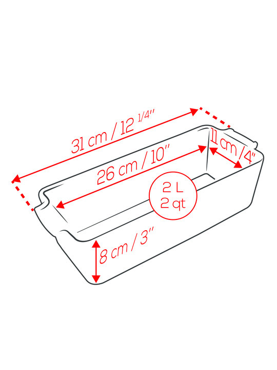 Ecru Ceramic Rectangular Non-stick Loaf Pan, 14 in