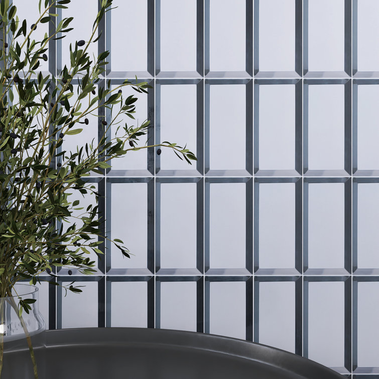 Silver Glass Mosaic Wall Tile for Bathroom and Kitchen