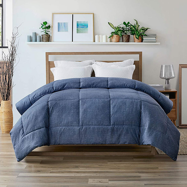 Full Dark Indigo Down Alternative Microfiber Comforter Set