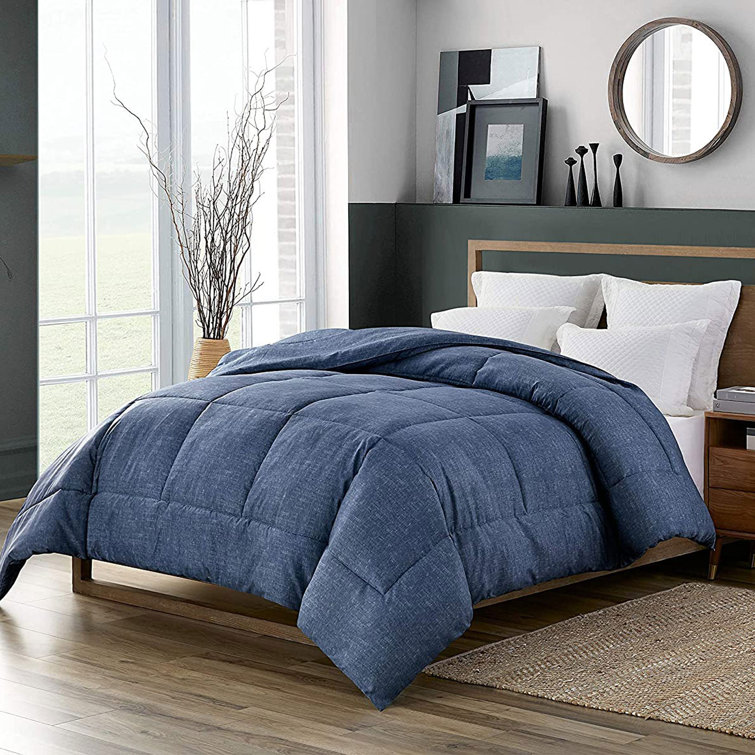 Queen Dark Indigo Down Alternative Microfiber Comforter Set