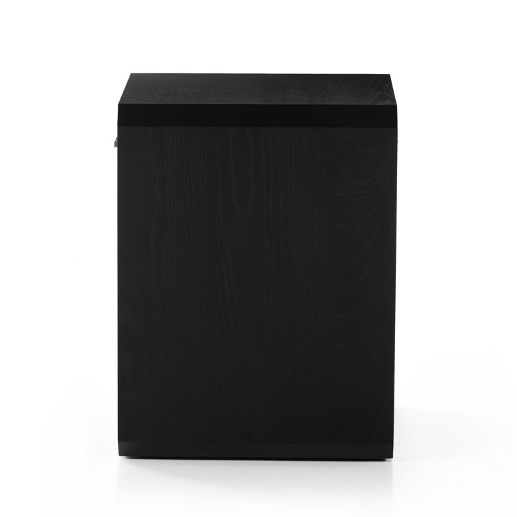 Caspian Contemporary 20.5'' Black Ash 1-Drawer Nightstand