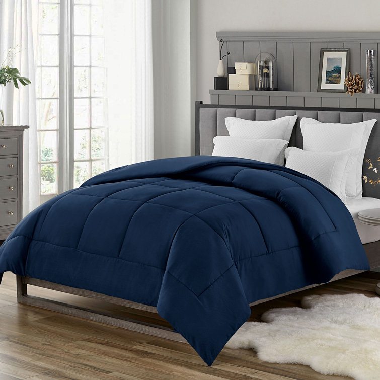 Navy King Microfiber Down Alternative Comforter