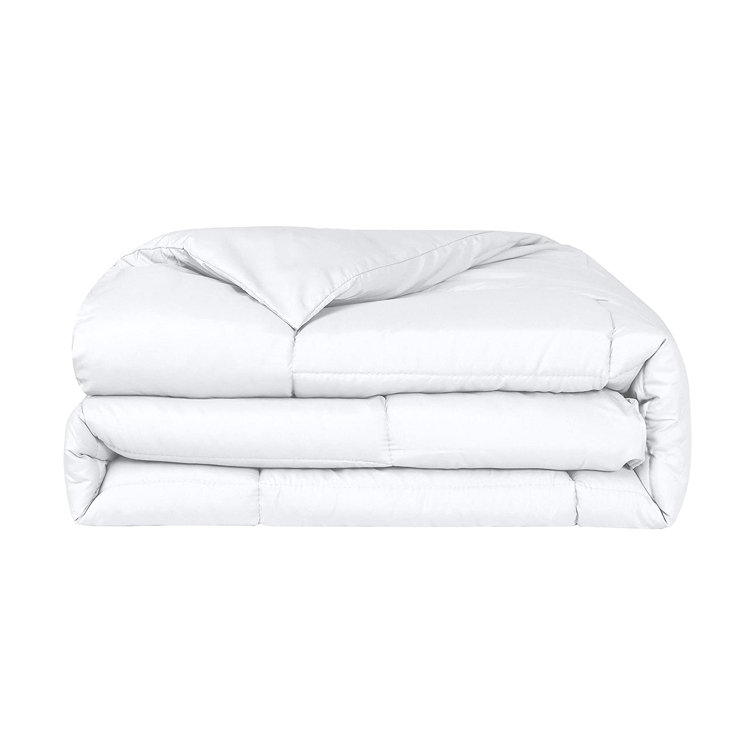 White Twin Microfiber Down Alternative Duvet