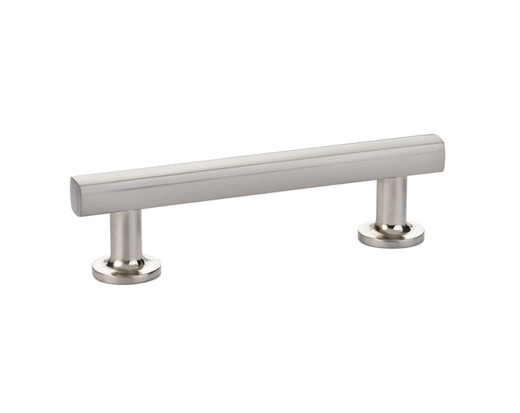Satin Nickel Modern Bar Pull with Mounting Hardware