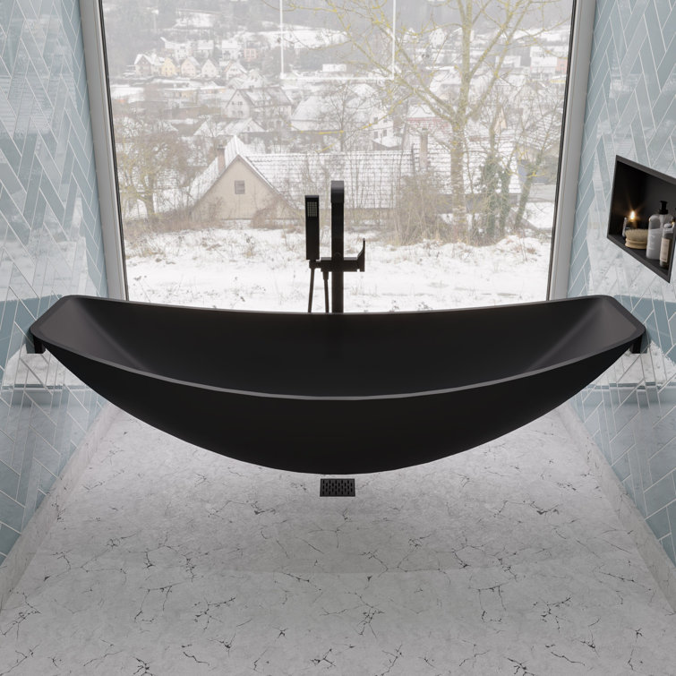 5'' Black Matte Stainless Steel Square Shower Drain