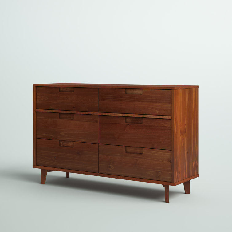 Mid-Century Modern Walnut Dresser with Deep Storage Drawers