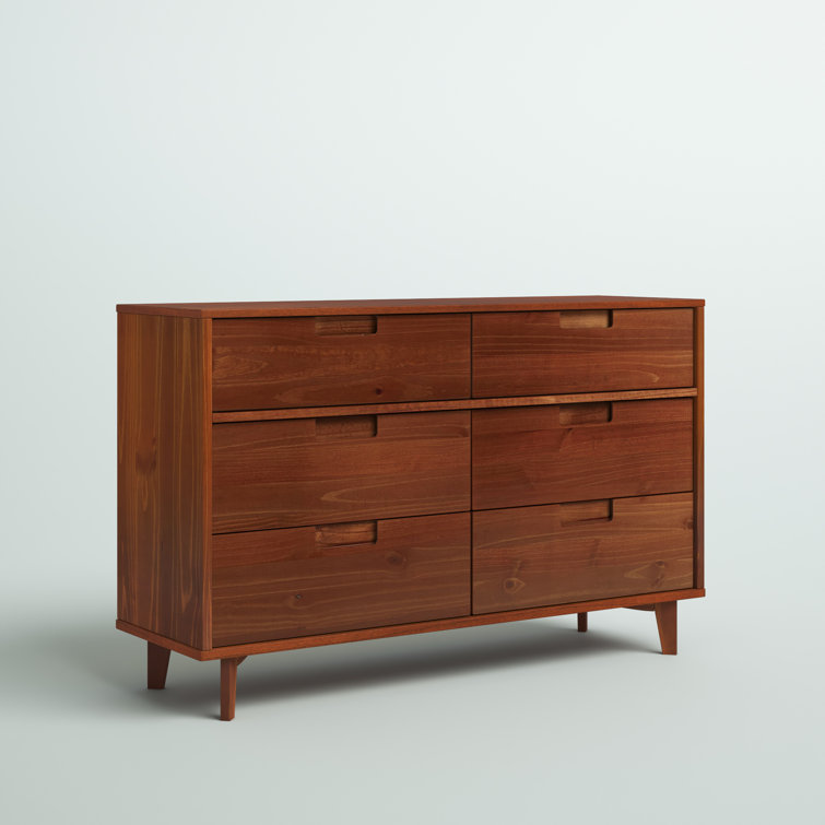 Mid-Century Modern Walnut Dresser with Deep Storage Drawers