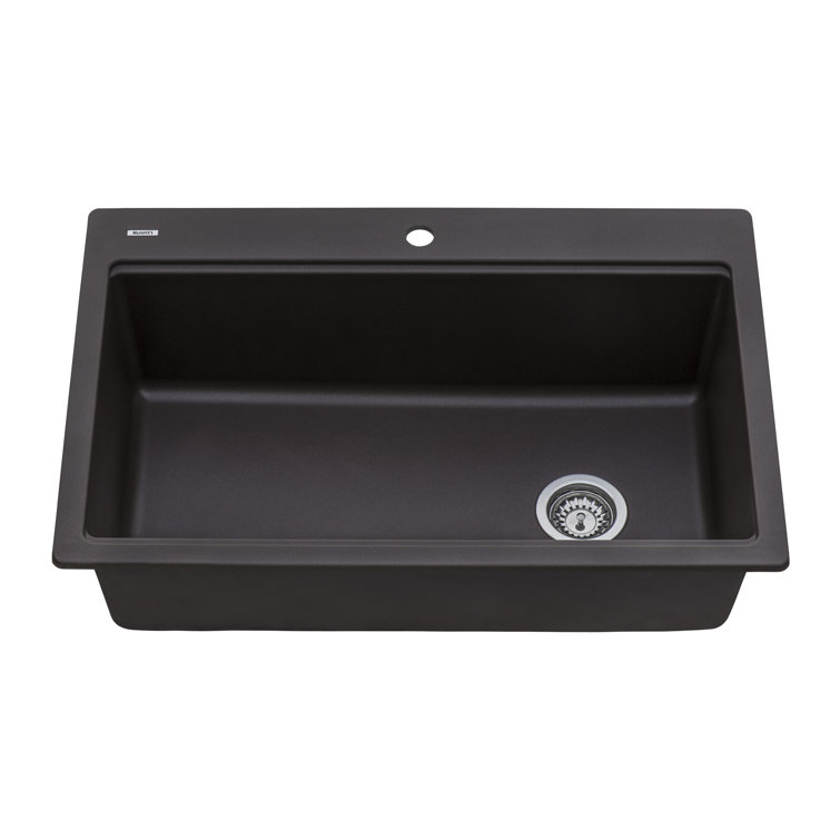 Espresso Granite Composite Drop-in Workstation Kitchen Sink