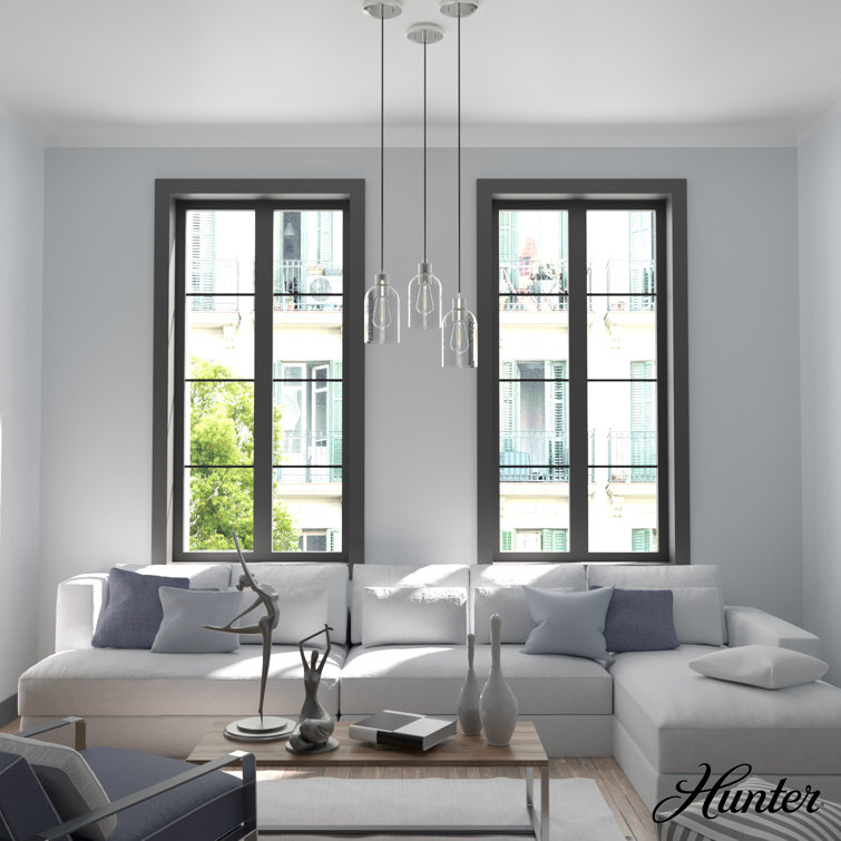 Lochemeade Mini Pendant Light with Clear Seeded Glass & Brushed Nickel
