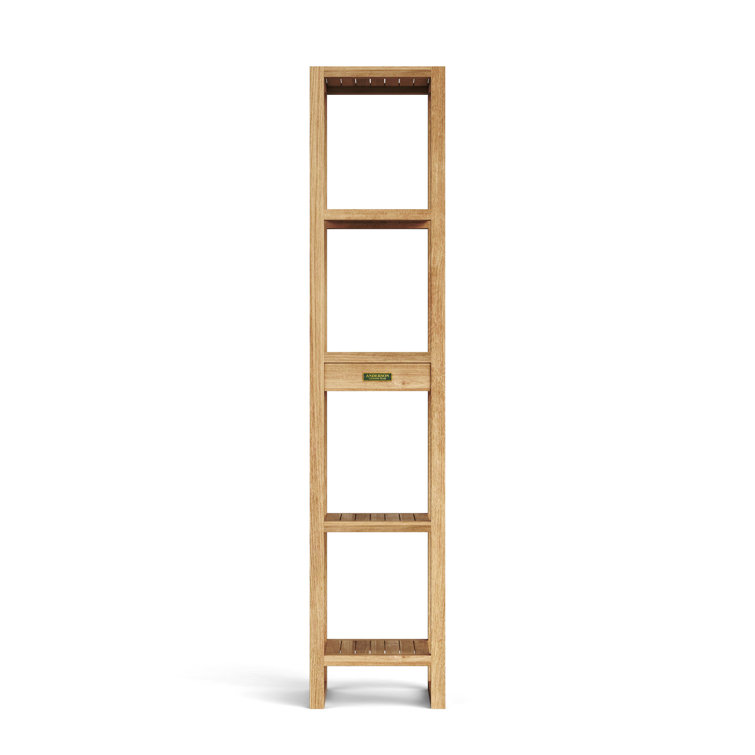 Anderson Teak 73" Freestanding 4-Shelf Towel Stand