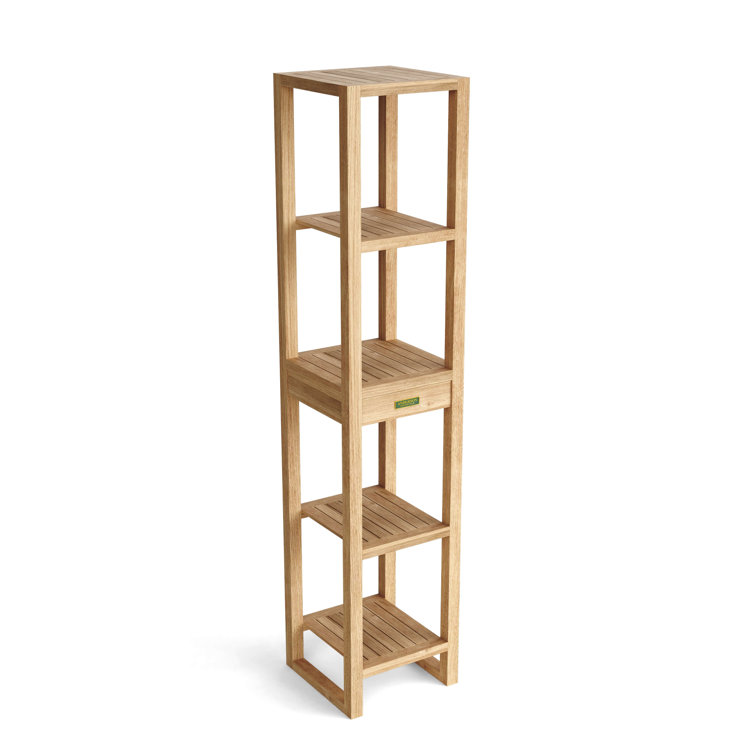Anderson Teak 73" Freestanding 4-Shelf Towel Stand