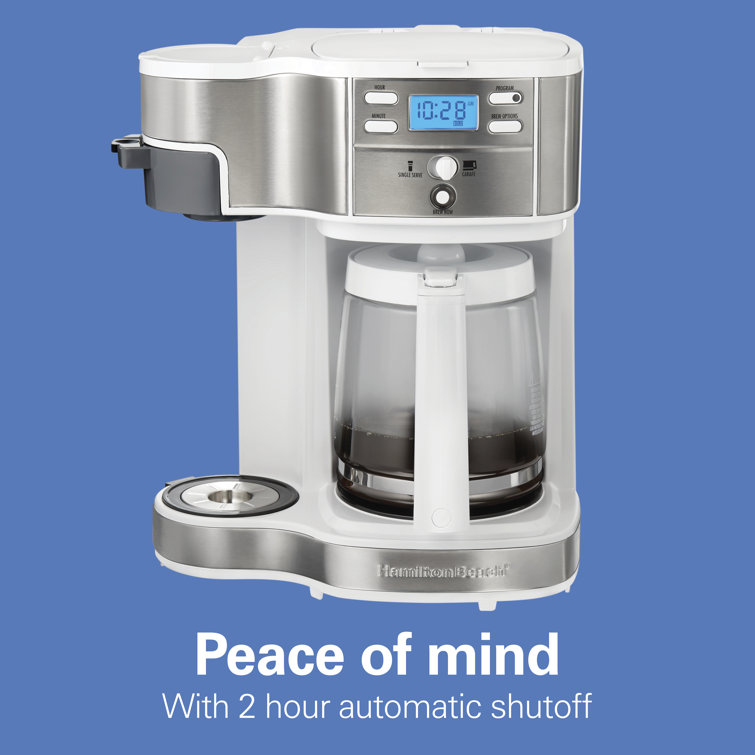Hamilton Beach 12-Cup White and Stainless Steel Programmable Coffee Maker