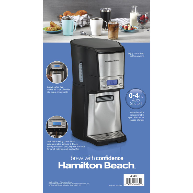 Hamilton Beach Black Stainless Steel 12-Cup Programmable Coffee Maker
